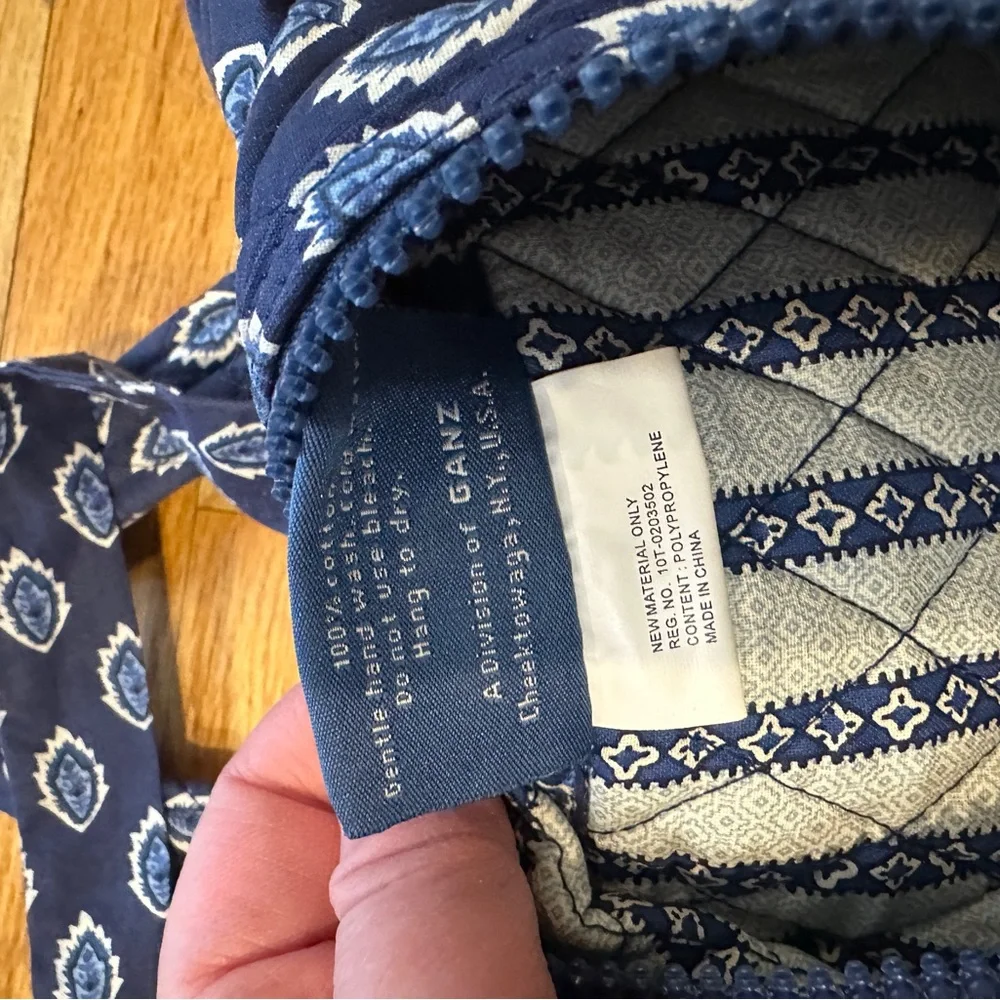 Maggi B Blue Patterned Garment Bag